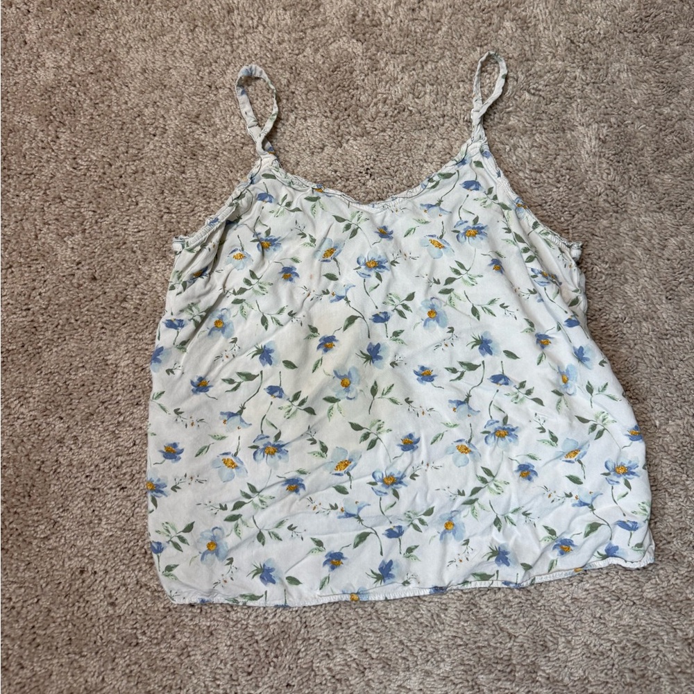 Old Navy Cream Relaxed Camisole with Spaghetti Straps